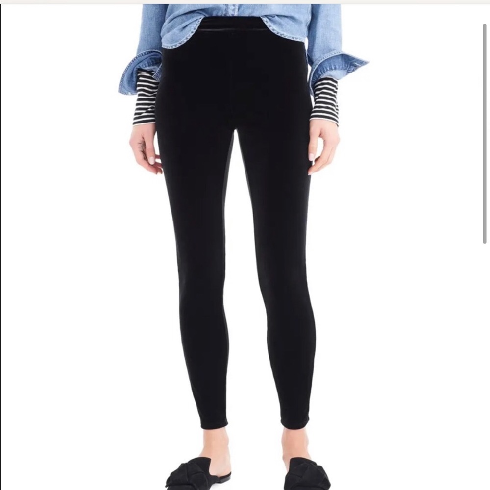 Black Jcrew velvet leggings